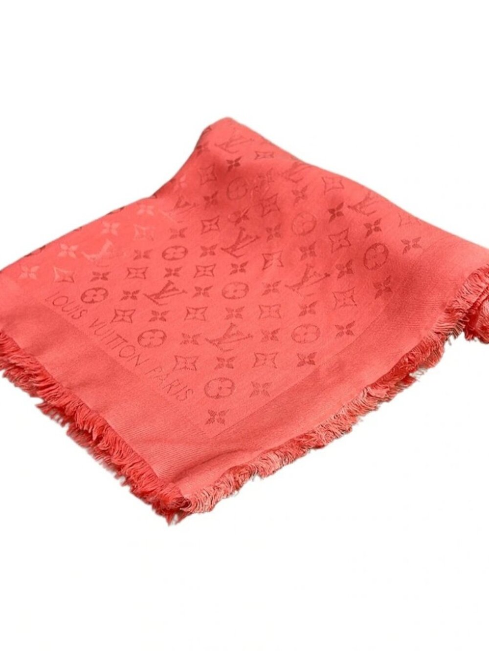 LOUIS VUITTON Shawl Monogram M78700 Pink MA0196 Scarf Silk Wool